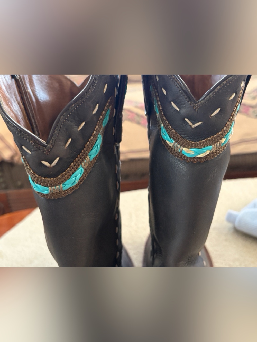 Tanner Mark Brown Leather Western Boots - Picture 7 of 16